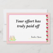Congratulations Fantastic Effort Today Card Kaart (Achterkant)