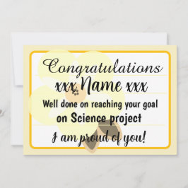 Congratulations Fantastic Effort Today Card Kaart