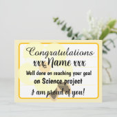 Congratulations Fantastic Effort Today Card Kaart (Staand voorkant)