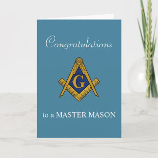 Congratulations Freemason Masonic Master Mason Bedankkaart