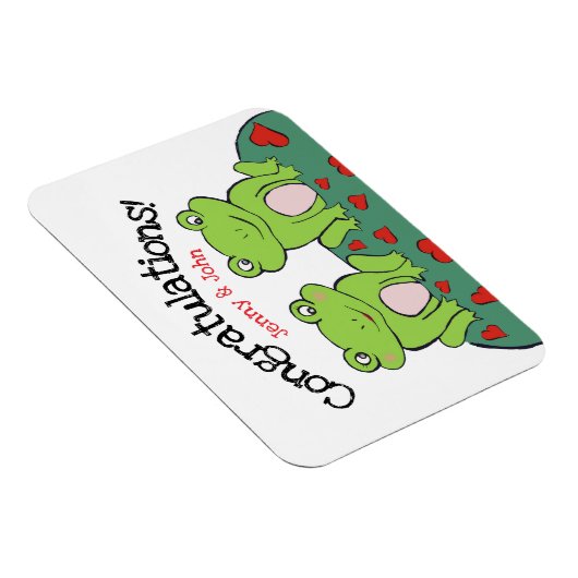 Congratulations frog wedding magneet (Rechterzijde)