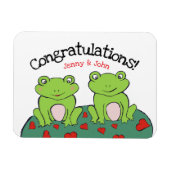 Congratulations frog wedding  magneet (Horizontaal)