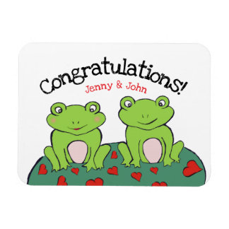 Congratulations frog wedding  magneet