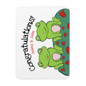 Congratulations frog wedding  magneet (Verticaal)