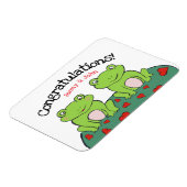 Congratulations frog wedding  magneet (Linkerzijde)