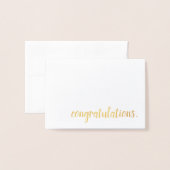 congratulations goud folie folie kaarten (Voorkant met envelop)