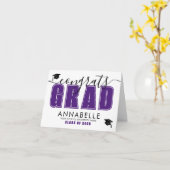 Congratulations Grad Purple Graduation Kaart (Gele Bloem)