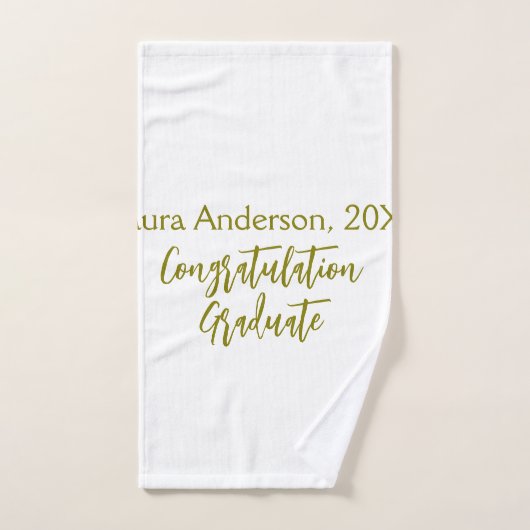 Congratulations graduate golden name class 20XX si Handdoek (Handdoek)