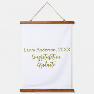 Congratulations graduate golden name class 20XX si Hangend Wandkleed