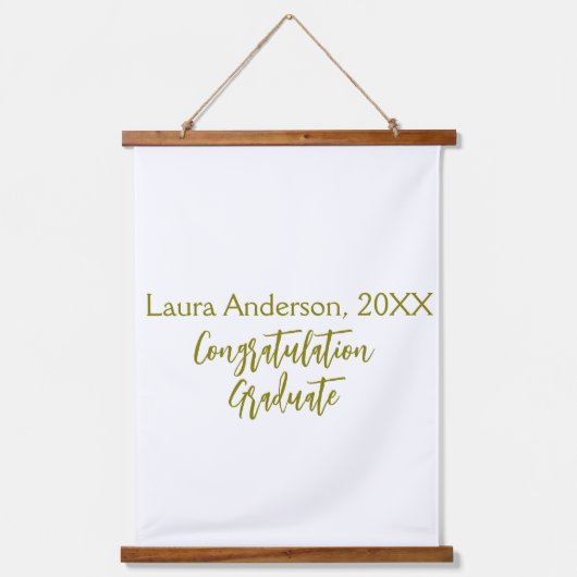 Congratulations graduate golden name class 20XX si Hangend Wandkleed (Voorkant)