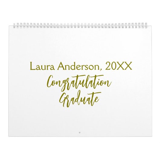 Congratulations graduate golden name class 20XX si Kalender (Hoes)