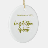 Congratulations graduate golden name class 20XX si Keramisch Ornament (Rechts)