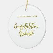 Congratulations graduate golden name class 20XX si Keramisch Ornament (Links)