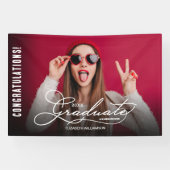 Congratulations Graduate Modern Photo Large Spandoek (Horizontaal)