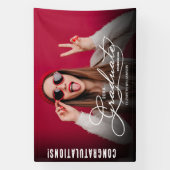Congratulations Graduate Modern Photo Large Spandoek (Verticaal)