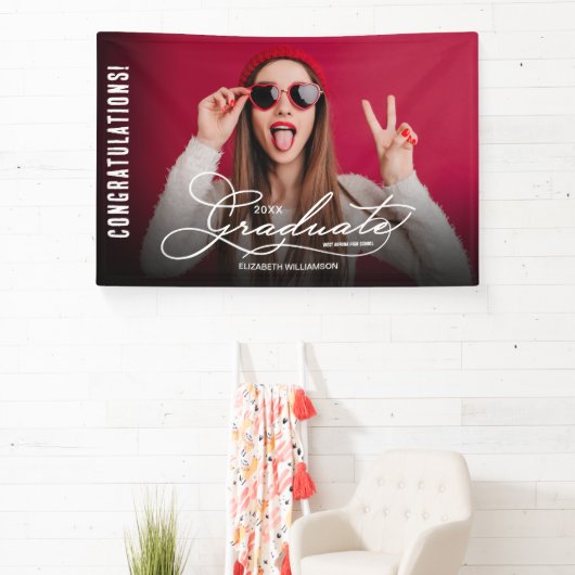 Congratulations Graduate Modern Photo Large Spandoek (Insitu)