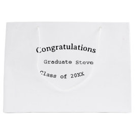 Congratulations graduate name class of 20XX type w Groot Cadeauzakje