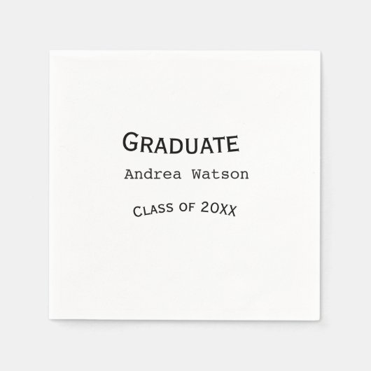 Congratulations graduate name class of 20XX type w Servet (Voorkant)