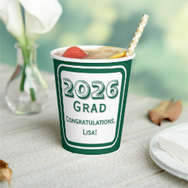 Congratulations Graduate Paper Cup Papieren Bekers