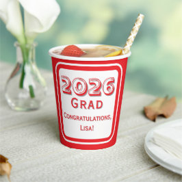 Congratulations Graduate Paper Cup Papieren Bekers