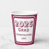 Congratulations Graduate Paper Cup Papieren Bekers (Voorkant)