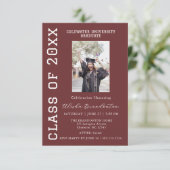 Congratulations Graduate Photo Party Invitation Kaart (Staand voorkant)