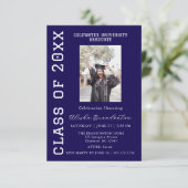 Congratulations Graduate Photo Party Invitation Kaart (Staand voorkant)