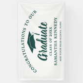 Congratulations Graduate Simple Green And White Spandoek (Verticaal)