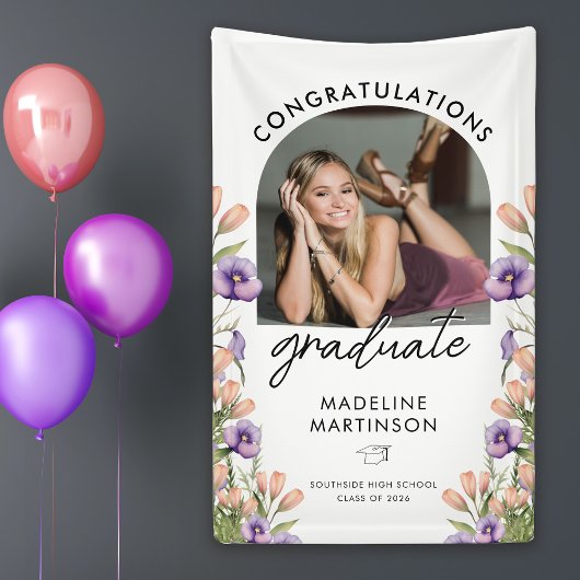 Congratulations Graduate Wildflowers Arch Photo Spandoek