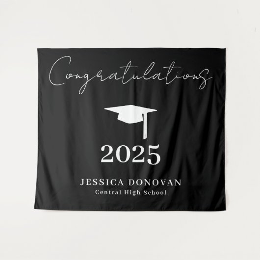 Congratulations Graduation Photo Booth Wandkleed (Voorkant (horizontaal))