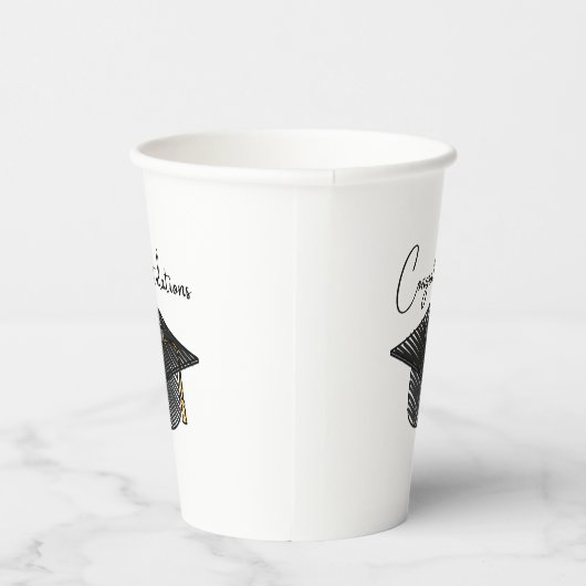 Congratulations Graduation Themed Celebration Papieren Bekers (Rechts)