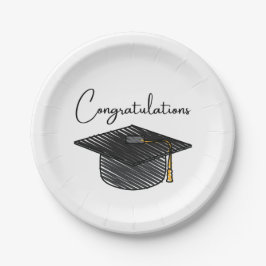 Congratulations Graduation Themed Celebration Papieren Bordje