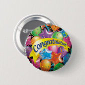 Congratulations.jpg Ronde Button 5,7 Cm (Voorkant /achterkant)