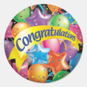 Congratulations.jpg Ronde Sticker (Voorkant)