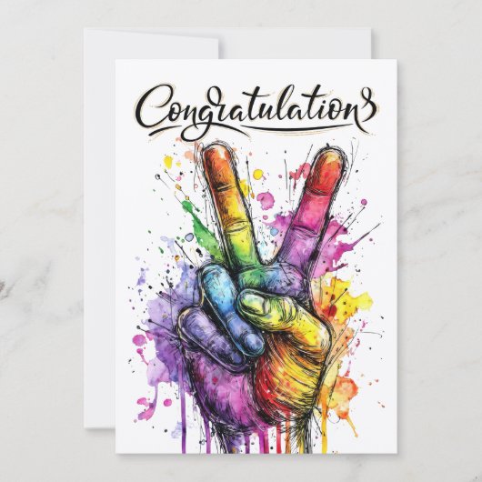 CONGRATULATIONS  KAART (Voorkant)