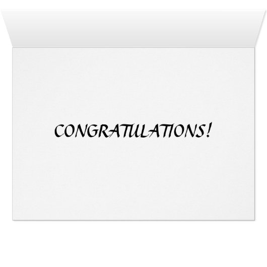 "CONGRATULATIONS" KANOE STYLE (Binenzijde Horizontaal (Onderkant))