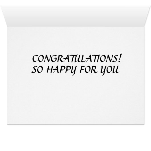 "CONGRATULATIONS" KANOE STYLE (Binenzijde Horizontaal (Onderkant))