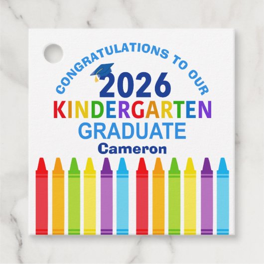 Congratulations Kindergarten Graduate Custom Party Bedankjes Labels (Voorkant)