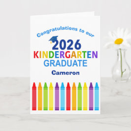 Congratulations Kindergarten Graduate Customizable Kaart