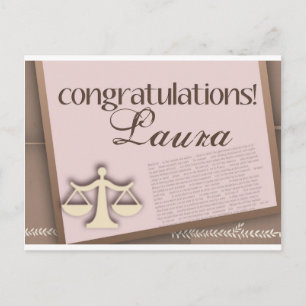Congratulations Law School Graduate Aankondigingskaart