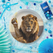 Congratulations Lion Papieren Bordje (Feest)