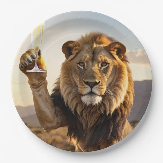 Congratulations Lion Papieren Bordje (Voorkant)