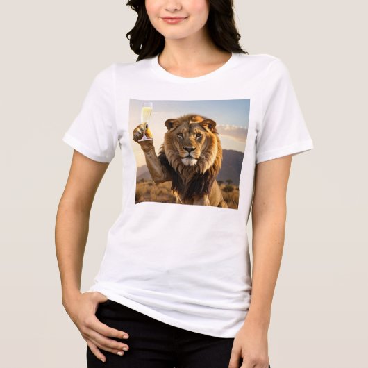 Congratulations Lion Tri-Blend Shirt (Voorkant)