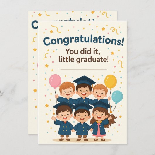 Congratulations Little Graduate Card (Voorkant / Achterkant)
