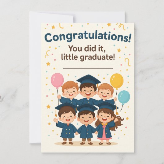 Congratulations Little Graduate Card  (Achterkant)