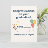 Congratulations Little Graduate! Personalized Kids Feestdagenkaart (Staand voorkant)
