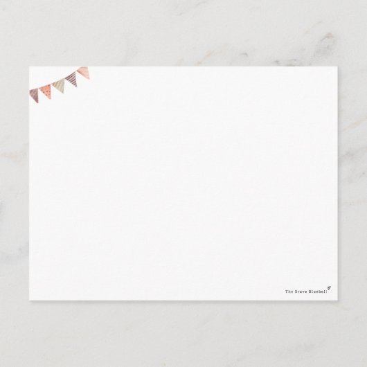 Congratulations Little Mouse New Baby Birth Card Briefkaart (Achterkant)