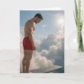 Congratulations Man on Diving Board Kaart (Voorkant)