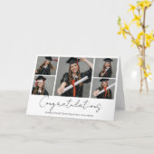 Congratulations Modern Photo Collage Graduate Kaart (Gele Bloem)