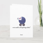 Congratulations New Baby Boy with Blue Pram Art Kaart (Achterkant)